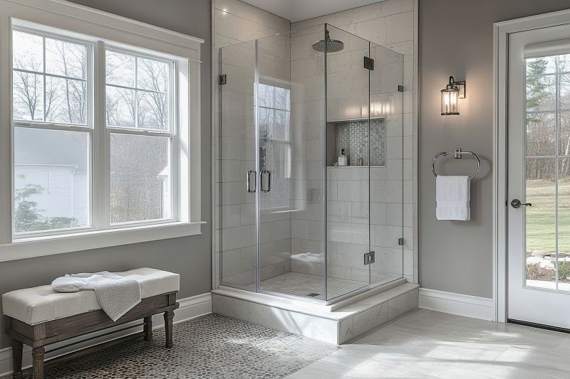 Glass Shower with Seating
